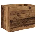 Meuble lavabo avec bassin et robinet intégrés vieux bois