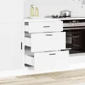 Armoire de cuisine Porto blanc bois d'ingénierie