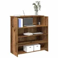 Bureau de réception vieux bois 100x50x103,5cm bois d'ingénierie