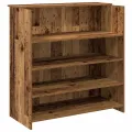 Bureau de réception vieux bois 100x50x103,5cm bois d'ingénierie