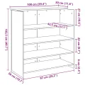 Bureau de réception vieux bois 100x50x103,5cm bois d'ingénierie