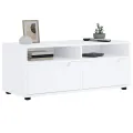 Meuble TV VISNES blanc 100x40x38 cm bois d'ingénierie