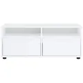 Meuble TV VISNES blanc 100x40x38 cm bois d'ingénierie