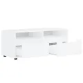 Meuble TV VISNES blanc 100x40x38 cm bois d'ingénierie