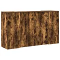 Bureau de réception chêne fumé 180x50x103,5cm bois d'ingénierie