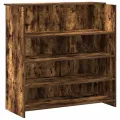 Bureau de réception chêne fumé 180x50x103,5cm bois d'ingénierie