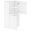 Armoire latérale ODDA blanc 40x24x79 cm bois massif pin