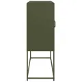 Buffet vert olive 100,5x39x107 cm acier laminé à froid