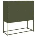 Buffet vert olive 100,5x39x107 cm acier laminé à froid