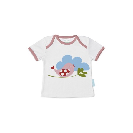 Kurzarm-T-Shirt für Kinder HappyFriday Mr Fox Little Birds Bunt 3-6 M