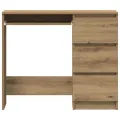 Bureau chêne artisanal 90x45x76 cm bois d'ingénierie