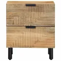 Tables de chevet 2 pcs 40x33x46 cm bois de manguier solide