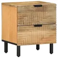 Tables de chevet 2 pcs 40x33x46 cm bois de manguier solide