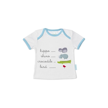 Camiseta de Manga Corta Infantil HappyFriday Mr Fox Hippo Multicolor 1