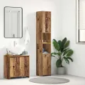 Armoire salle de bain vieux bois 30x30x183,5 cm bois ingénierie