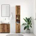 Armoire salle de bain vieux bois 30x30x183,5 cm bois ingénierie