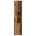 Armoire salle de bain vieux bois 30x30x183,5 cm bois ingénierie