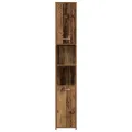 Armoire salle de bain vieux bois 30x30x183,5 cm bois ingénierie