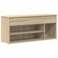 Banc à chaussures chêne sonoma 102x30,5x45 cm bois d'ingénierie