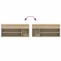 Banc à chaussures chêne sonoma 102x30,5x45 cm bois d'ingénierie