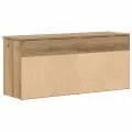 Banc à chaussures chêne artisanal 102x30,5x45cm bois ingénierie