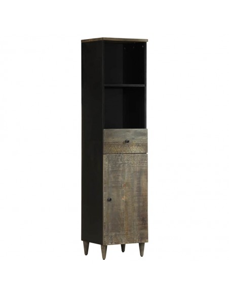 Armoire de salle de bain 38x33x160 cm bois massif de manguier