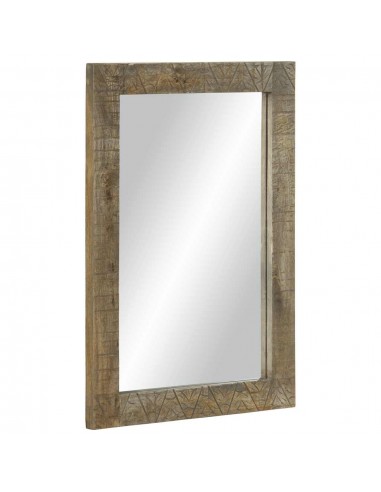 Miroir de salle de bain 50x2,5x70 cm bois de manguier massif