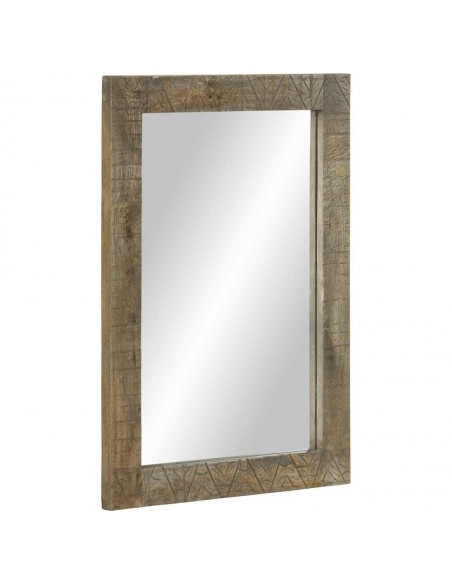 Miroir de salle de bain 50x2,5x70 cm bois de manguier massif