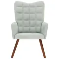 Chaise de relaxation Gris clair Velours