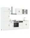 Ensemble d'armoires cuisine 8pcs Kalmar blanc bois d'ingénierie