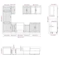 Ensemble d'armoires cuisine 8pcs Kalmar blanc bois d'ingénierie