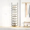 Étagère à chaussures 10 niveaux 44x28x180 cm tissu non-tissé