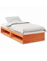 Lit de jour avec matelas cire marron 80x200 cm bois pin massif