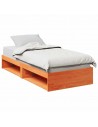 Lit de jour sans matelas cire marron 90x190 cm bois pin massif