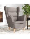 Fauteuil taupe 74x84x100 cm tissu