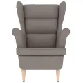 Fauteuil taupe 74x84x100 cm tissu