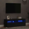 Meubles TV avec lumières LED 2 pcs gris 60x35x40 cm