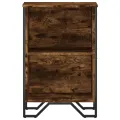 Bibliothèque chêne fumé 50x31x74,5 cm bois d'ingénierie