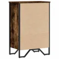 Bibliothèque chêne fumé 50x31x74,5 cm bois d'ingénierie