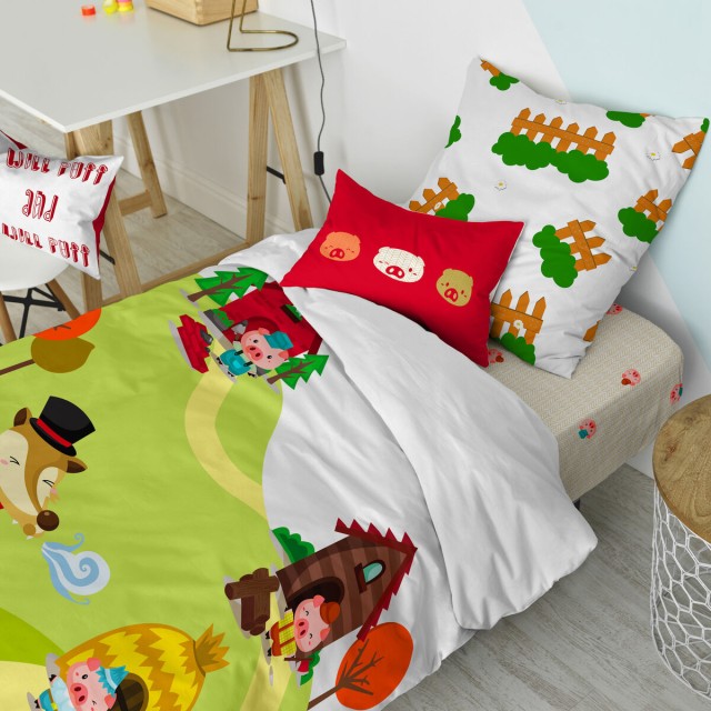 Dekbedovertrek set HappyFriday Mr Fox Piggys Multicolour Bed van 80 2
