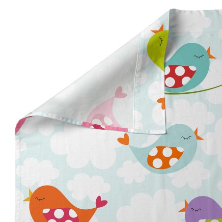 Jeu de draps HappyFriday Mr Fox Little Birds Multicouleur Lit 1 person