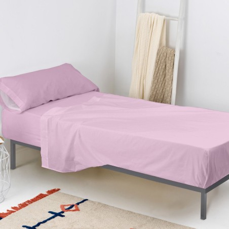 Bettlaken HappyFriday BASIC KIDS Rosa Einzelmatratze