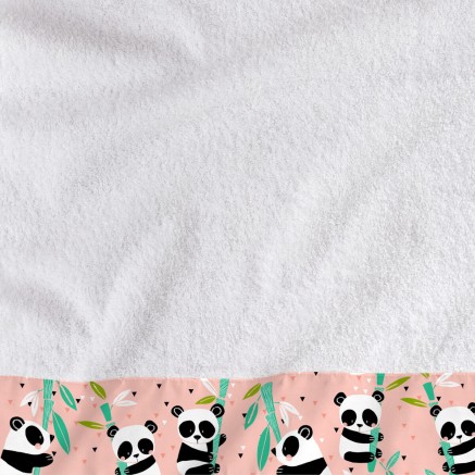 Set di asciugamani HappyFriday Moshi Moshi Panda Garden Rosa 2 Pezzi 2