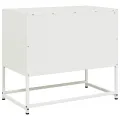 Meuble TV blanc 68x39x60,5 cm acier
