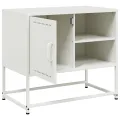 Meuble TV blanc 68x39x60,5 cm acier