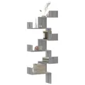 Étagère d'angle murale sonoma gris 45x45x147cm bois ingénierie
