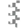 Étagère d'angle murale sonoma gris 45x45x147cm bois ingénierie