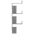 Étagère d'angle murale sonoma gris 45x45x147cm bois ingénierie