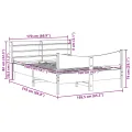 Cadre de lit avec tête de lit blanc 160x200 cm bois pin massif