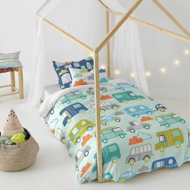 Dekbedovertrek set HappyFriday Moshi Moshi Holidays Multicolour Bed va